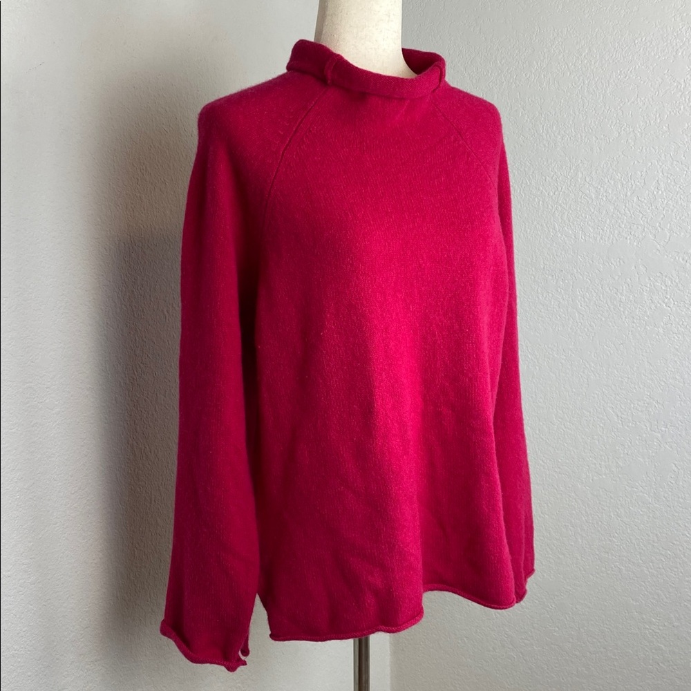 Eribe Made in Scotland 100% Lambswool Pink Sweater Size Small